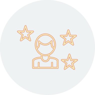 Bir yıldız simgesinin vektör illüstrasyonu