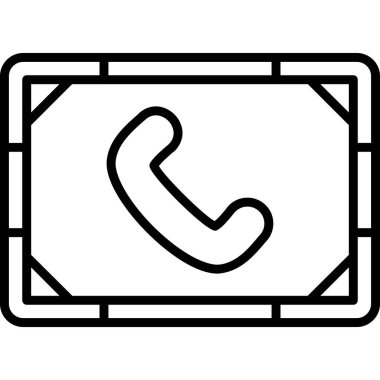 Telefon ve telefon simgesinin vektör illüstrasyonu