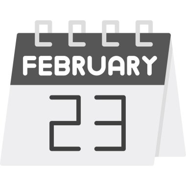 takvim glyph vektör simgesi tasarımı