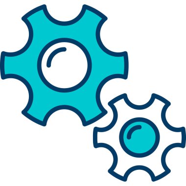 Dişliler. Web simgesi basit bir illüstrasyon. dişli vektör simgeleri