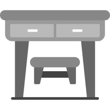 mobilya düz simgesi, mobilya & mobilya, masa