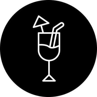 Şarap kadehi simgesinin vektör illüstrasyonu