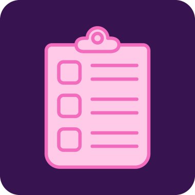 Kontrol listesi web simgesi basit tasarımı