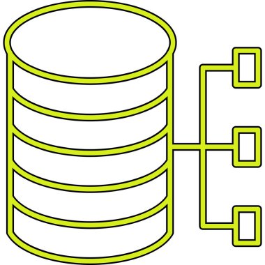 Sunucu. Web simgesi basit illüstrasyon