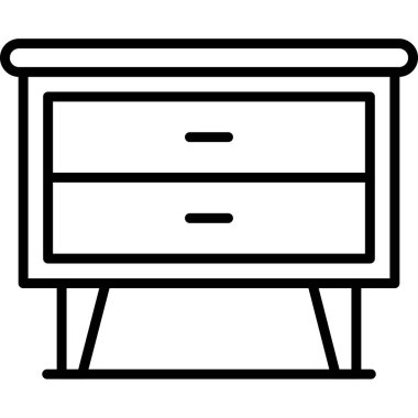 mobilya ikonu vektör illüstrasyonu