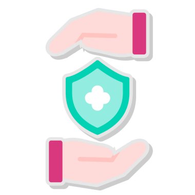 Koruma vektörü simgesi modern basit tasarım illüstrasyonu