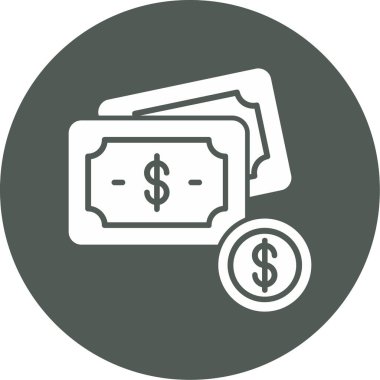 Dolar işareti simgesi, vektör çizimi