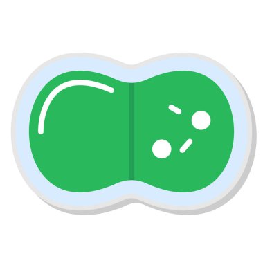 Çizgi film yeşil düğmesinin çıkartması