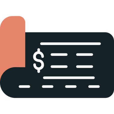 Dolar banknot vektörü düz tasarım simgesi