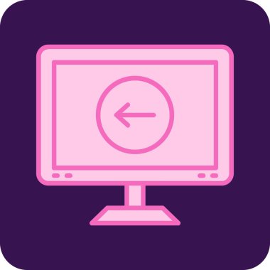 Bilgisayar. Web simgesi basit illüstrasyon