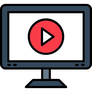 video simgesi vektör illüstrasyonu