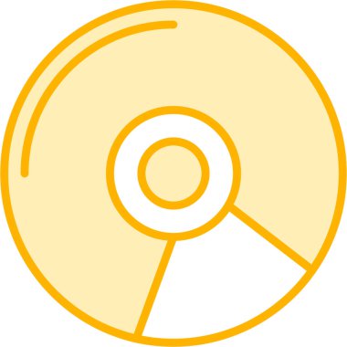 CD mi? Web simgesi basit illüstrasyon