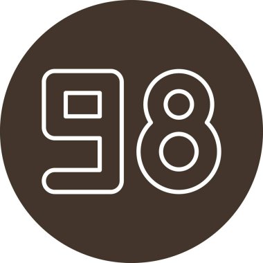 8 numaralı 9 simgenin vektör illüstrasyonu