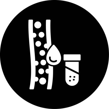 Siyah arkaplanı olan bir termometrenin vektör simgesi