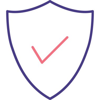 Kalkan. Web simgesi basit illüstrasyon