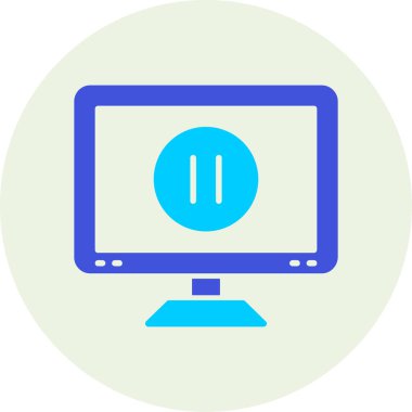 bilgisayar izleyici vektör simgesi modern basit vektör illüstrasyonu