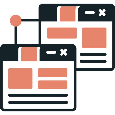 ağ web simgesi basit illüstrasyon