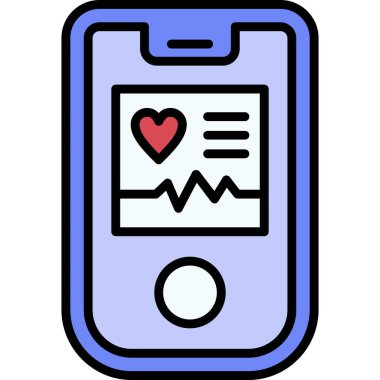 Akıllı telefon. Web simgesi basit illüstrasyon