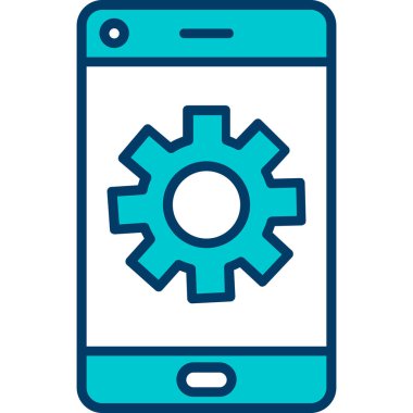 doldurulmuş ana hatlı cep telefonu simgesi