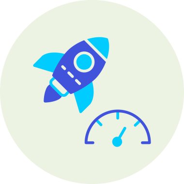 roket ikonu vektör illüstrasyonu