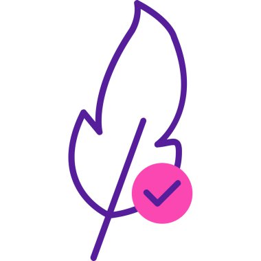 Yaprak simgesi. Basit resimleme