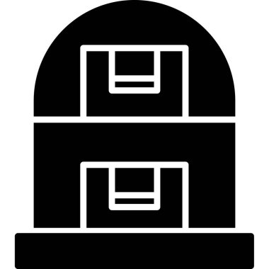 Otel web simgesi basit vektör illüstrasyonu