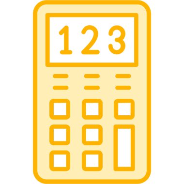 hesap makinesi düz vektör simgesi