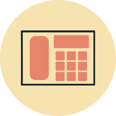 Hesap makinesi. Web simgesi basit illüstrasyon