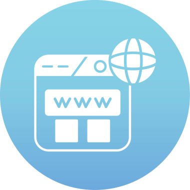 Tarayıcı internet tarayıcı simgesi doldurulmuş ana hatlar biçiminde