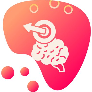 Beyin ikonu vektör düz tasarımı