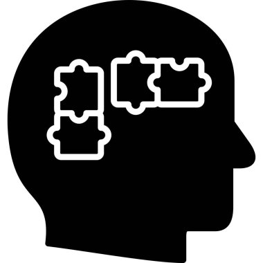 Beyin. Web simgesi basit illüstrasyon