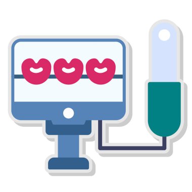 Kalp monitörü vektör simgesi