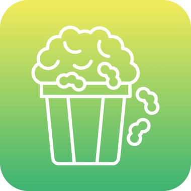 patlamış mısır simgesi, vektör illüstrasyon tasarımı