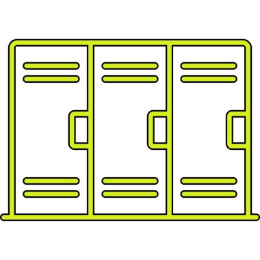 Dolap simgesi. Web için kabine vektör simgelerinin özet çizimi