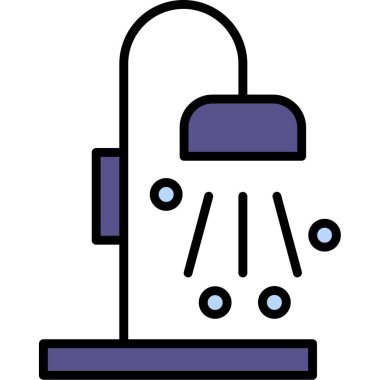 Duş. Web simgesi basit illüstrasyon