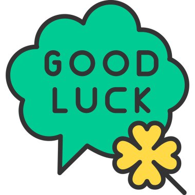 İyi şanslar ikon vektör illüstrasyonu