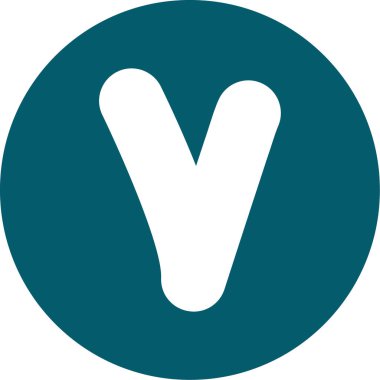 Bir harf simgesinin vektör illüstrasyonu