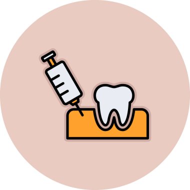 Moda tarzında izole edilmiş diş simgesi