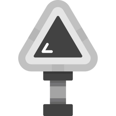 Yol işareti izole vektör simgesi