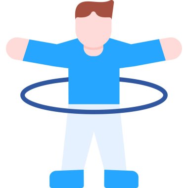 vektör içinde sıçrayan adam simgesi, izole