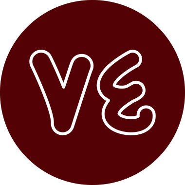 V harfinin vektör illüstrasyonu