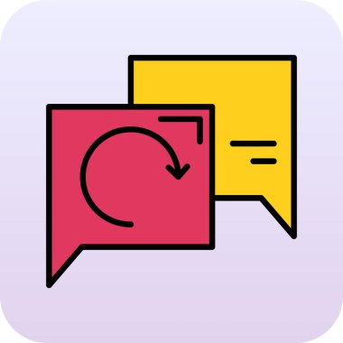 Sohbet simgesi, vektör çizimi