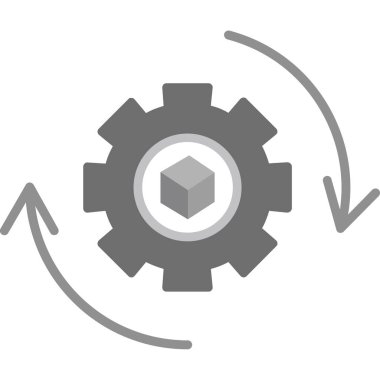 Modern dişli simgesinin vektör çizimi