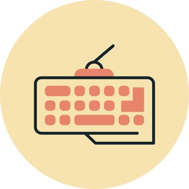 Klavye Düz Vektör Simgesi