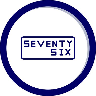 Moda stili izole edilmiş arkaplanda yedinci simge