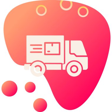 Bir kamyon simgesinin vektör çizimi