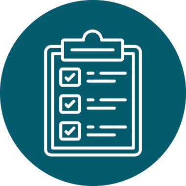 Kontrol listesi simgesi vektör illüstrasyonu