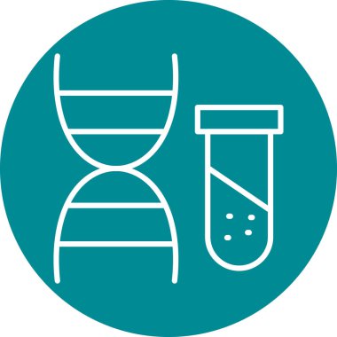 DNA ve DNA ikonunun vektör çizimi