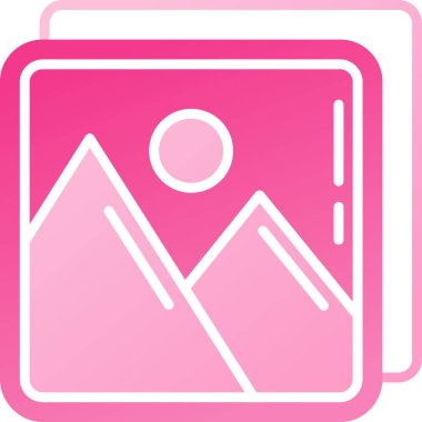 Bir resim simgesinin vektör illüstrasyonu