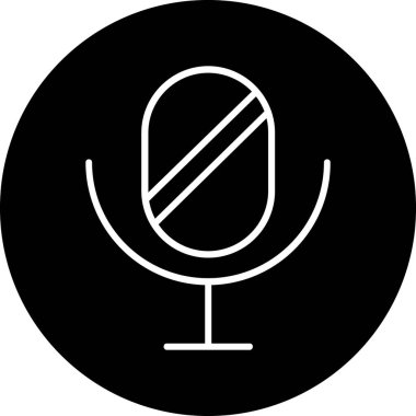 Bir mikrofon simgesinin vektör çizimi